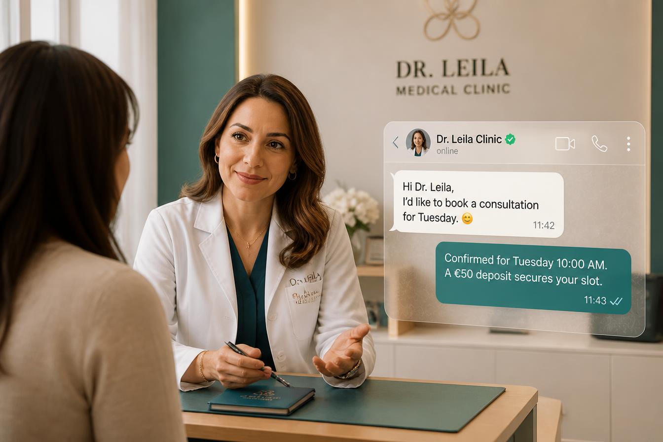 Doctor consulting a patient in a modern private clinic